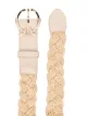 Image 2 of Pinko leather-trim woven raffia belt