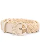 Image 1 of Pinko leather-trim woven raffia belt