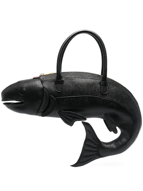 Thom Browne fish-silhouette leather tote bag