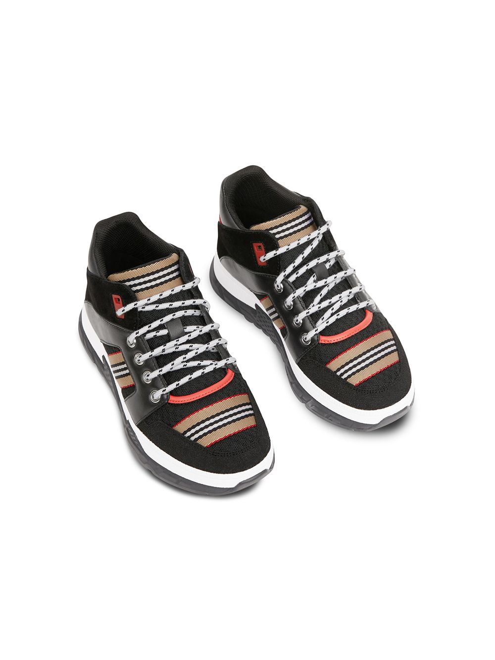 фото Burberry kids высокие кроссовки с отделкой icon stripe