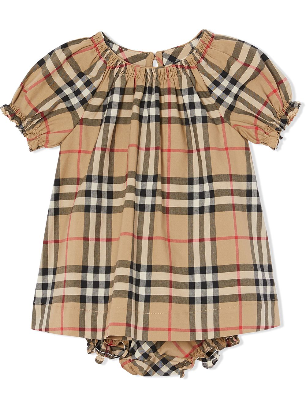 фото Burberry kids платье в клетку vintage check со сборками