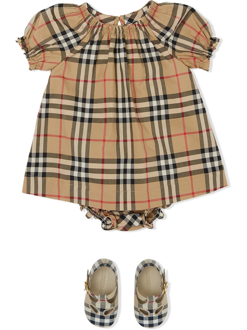 фото Burberry kids платье в клетку vintage check со сборками