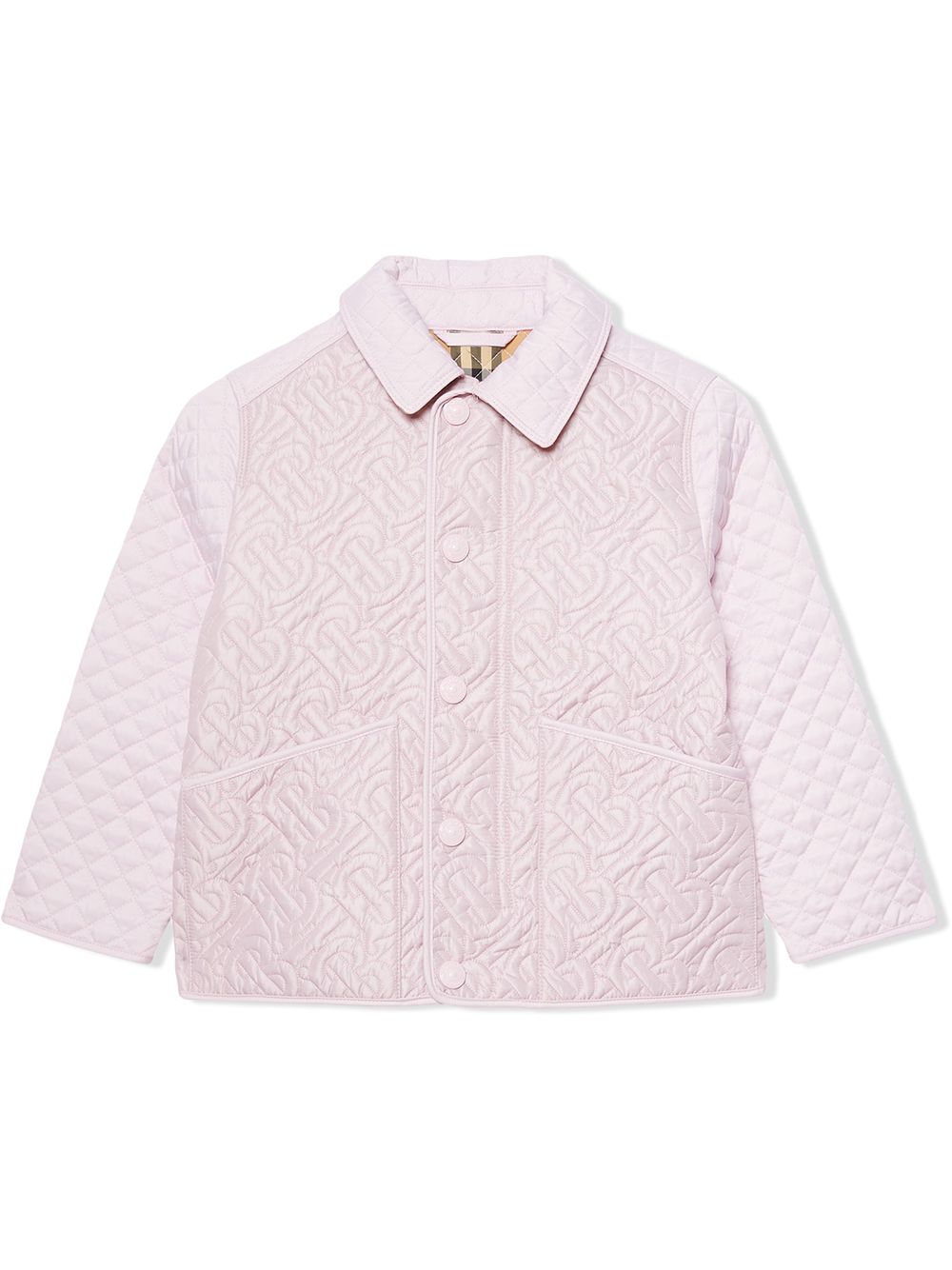 Burberry pink quilted on sale jacket