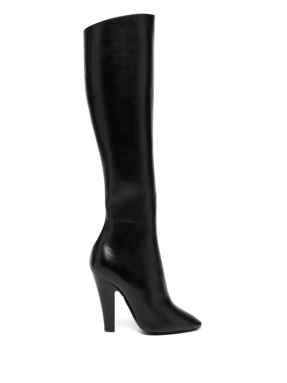 Saint Laurent Slip-on Pointed Toe Boots In Black