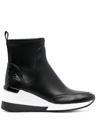 Michael michael kors hotsell skyler wedge sneaker booties