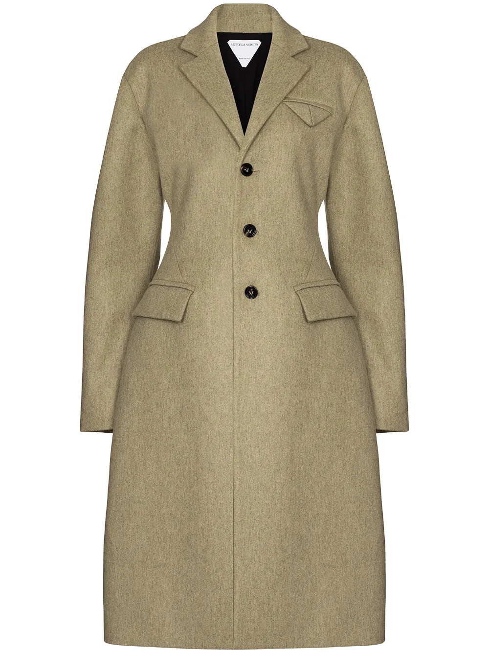 фото Bottega veneta single-breasted hourglass-style coat