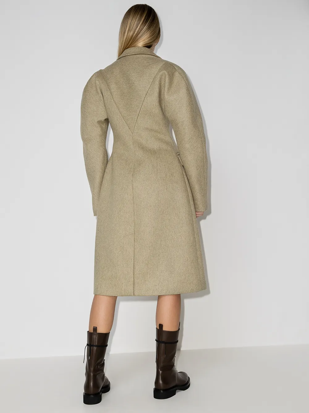 фото Bottega veneta single-breasted hourglass-style coat