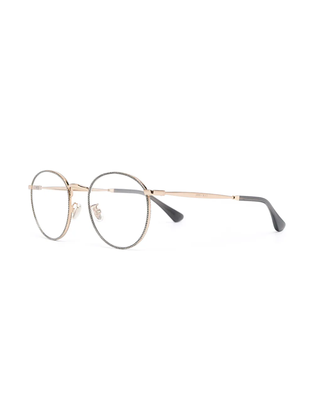 Image 2 of Jimmy Choo Eyewear glitter round-frame glasses