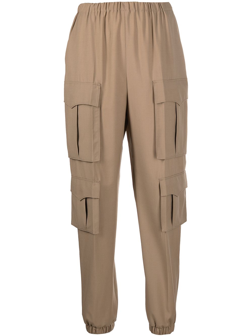 Prada Tapered Leg Cargo Trousers In Neutrals