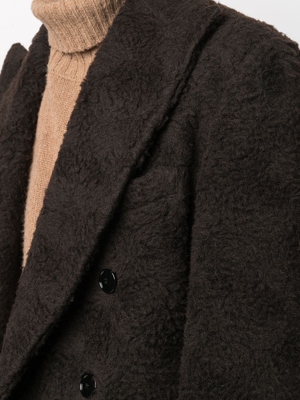 фото Mp massimo piombo фактурное двубортное пальто