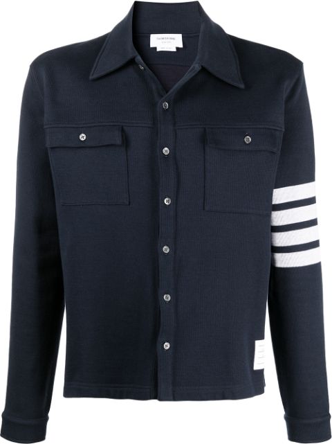 Thom Browne 4-Bar buttoned shirt jacket