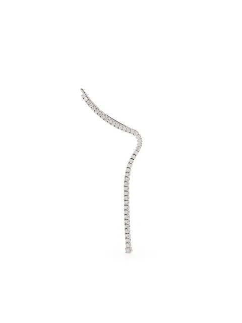 Delfina Delettrez arete 1987 en oro blanco de 18kt con diamantes