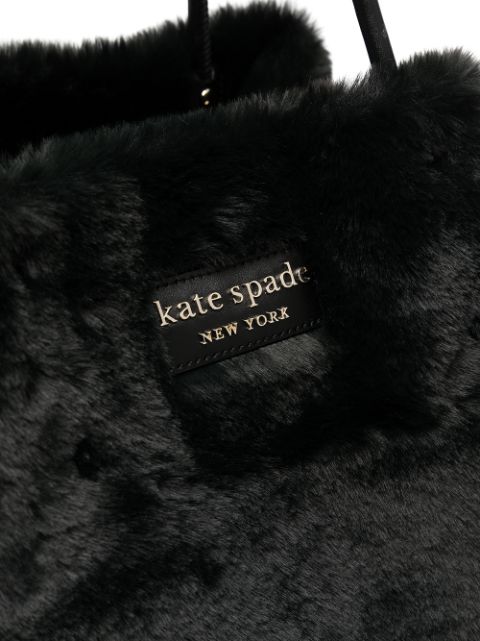 kate spade black fur bag