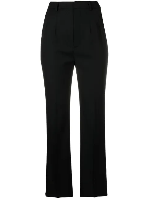 Saint Laurent pantalones de vestir con tiro alto