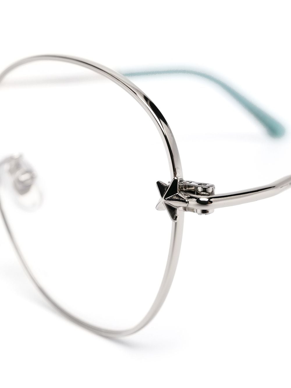 Shop Jimmy Choo Round-frame Glasses In Silver