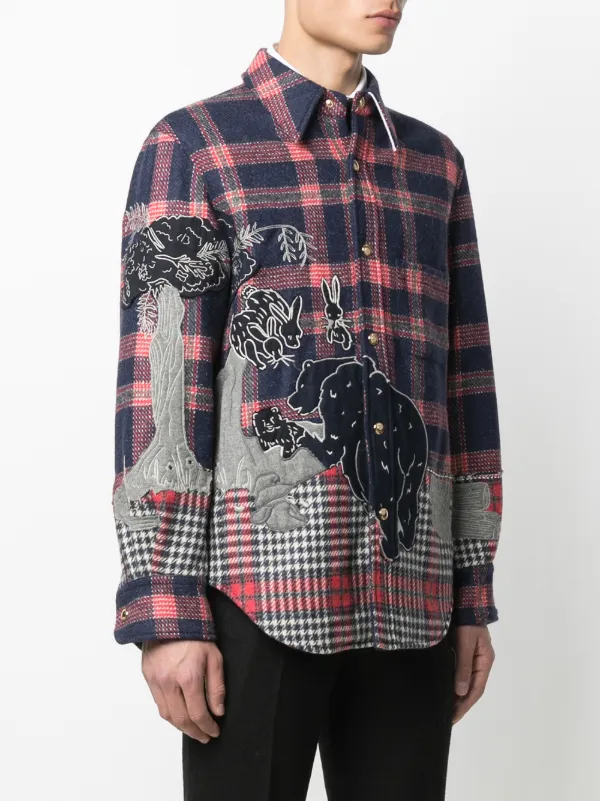 Thom Browne Embroidered Bear Shirt 