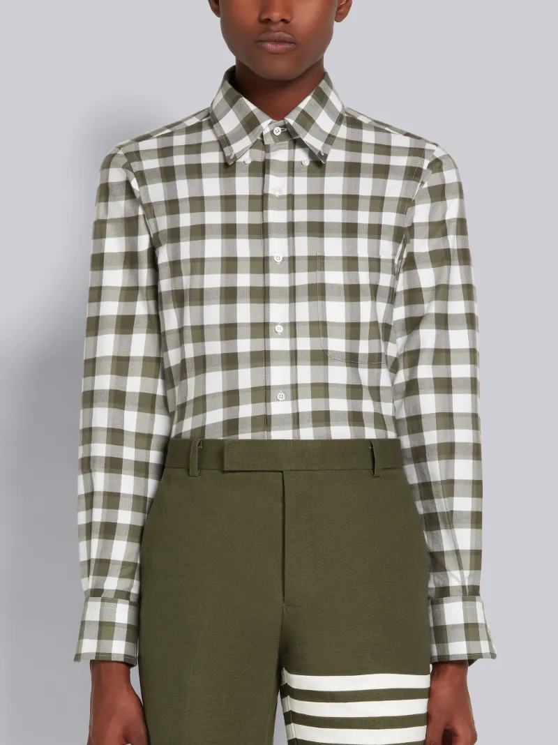 Dark Green Buffalo Madras Check Flannel 