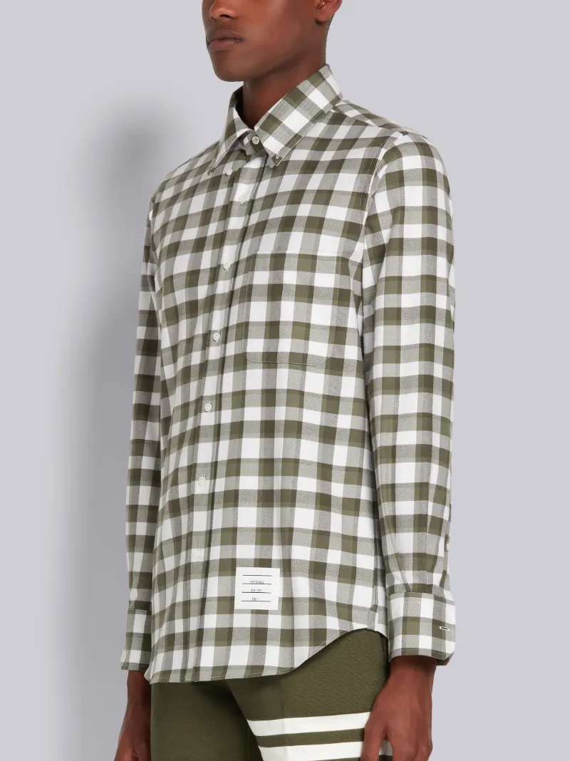 Dark Green Buffalo Madras Check Flannel 