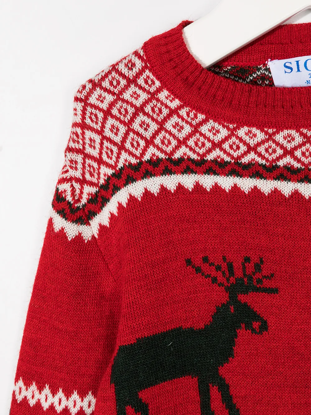 Siola Intarsia trui Rood