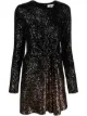 Image 1 of DVF Diane von Furstenberg twist-waist sequin mini dress