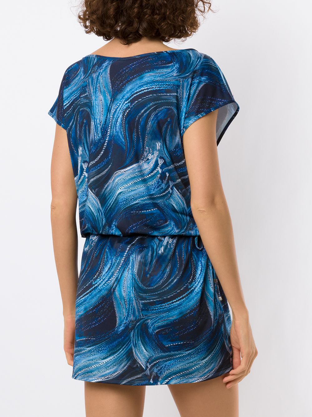 Shop Lygia & Nanny Shiva Print Dress In Blue