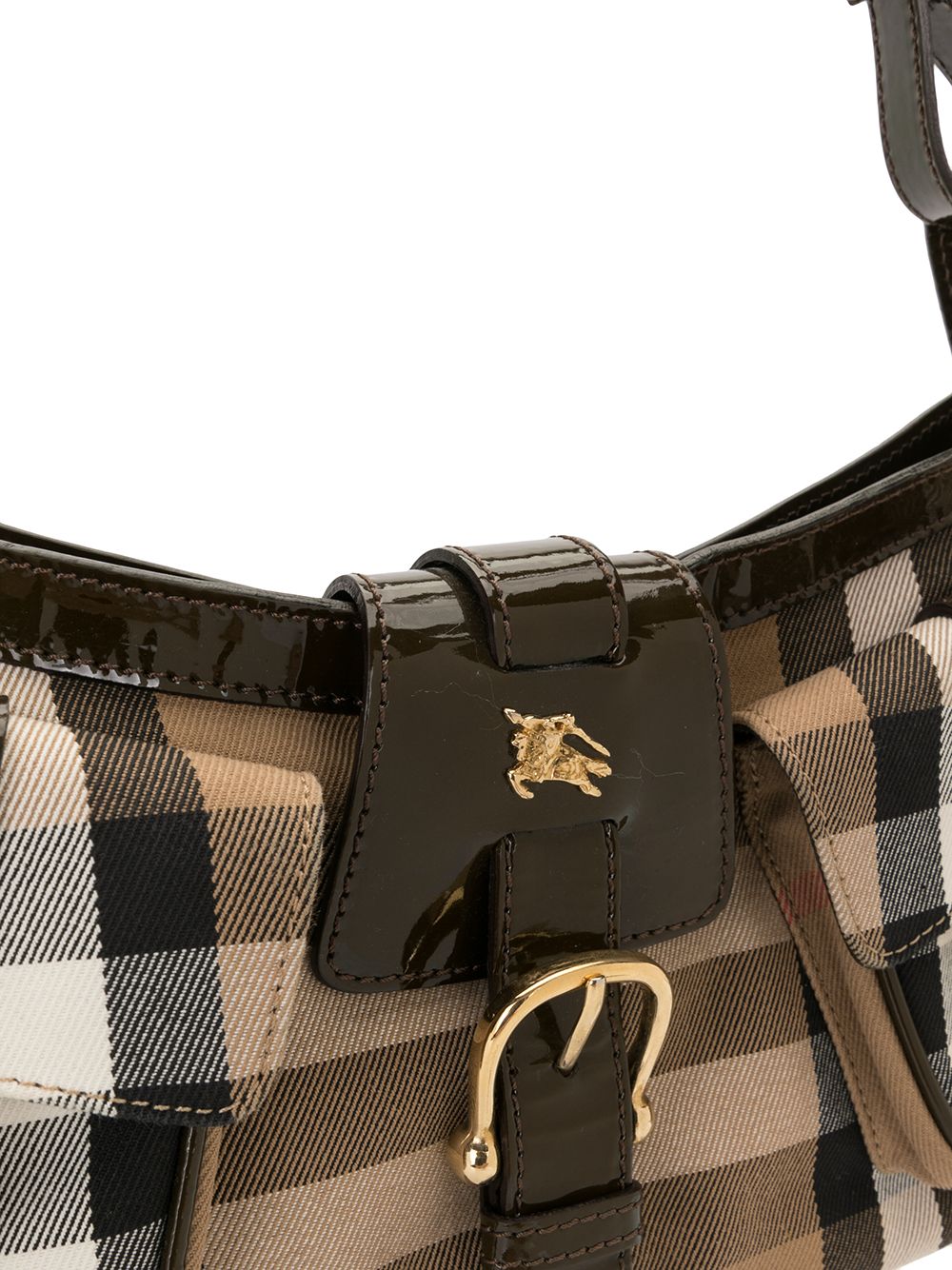 фото Burberry pre-owned клетчатая сумка на плечо