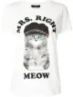 Image 1 of Twin-Set Mrs. Right Meow print T-shirt
