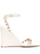 Image 1 of Valentino Garavani Rockstud 100mm wedge sandals