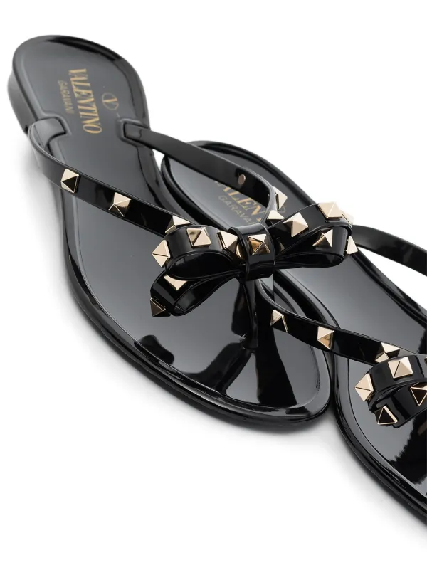 valentino rockstud bow sandals