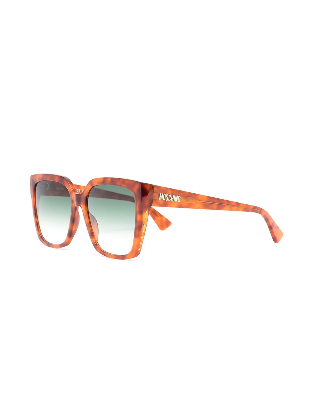 фото Moschino eyewear солнцезащитные очки в квадратной оправе черепаховой расцветки