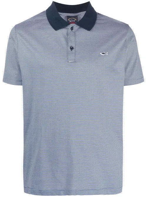 Polo rayé à patch logo - Paul & Shark - Modalova