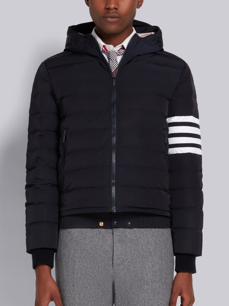 Navy Poly Twill Down-Filled 4-Bar Ski Jacket | Thom Browne Official