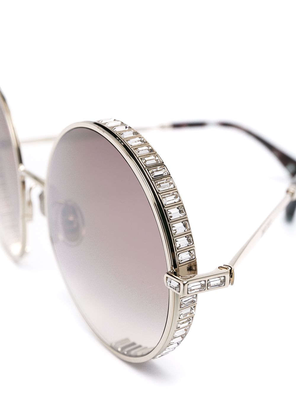 фото Jimmy choo eyewear солнцезащитные очки goldys в круглой оправе