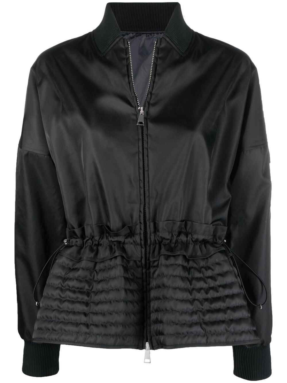 Shop Moncler Baldah Peplum Jacket In Black