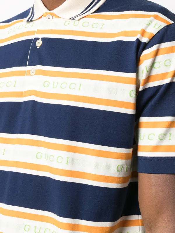 gucci striped polo shirt