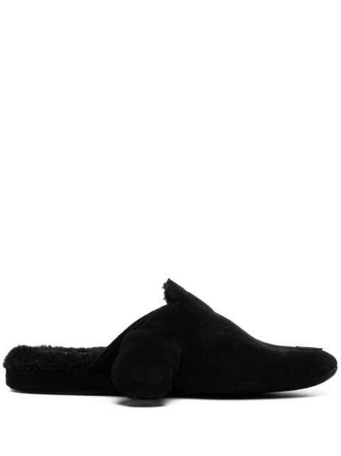 Thom Browne stitched suede slippers