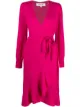 Image 1 of DVF Diane von Furstenberg fluted-hem wrap dress