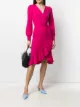 Image 2 of DVF Diane von Furstenberg fluted-hem wrap dress