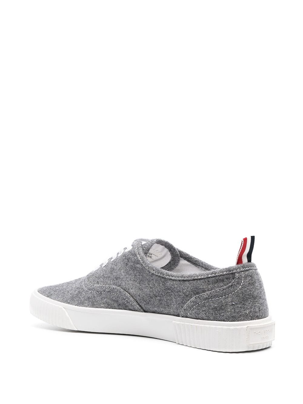 Shop Thom Browne Low-top Flat Sneakers In Grey