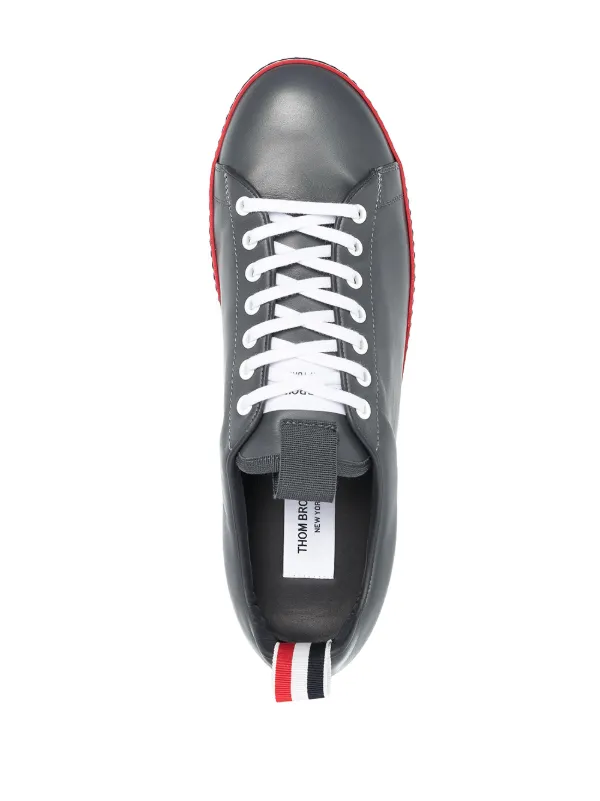 Thom Browne Heritage low-top Sneakers | Grey | FARFETCH JO