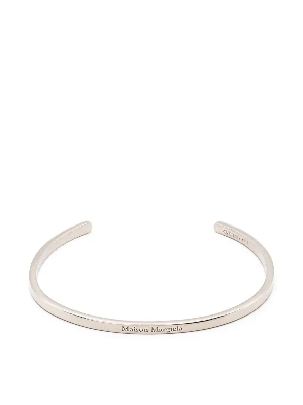 Maison Margiela logo-engraved matte bracelet - FARFETCH