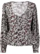 Image 1 of GANNI floral-print puff-sleeve blouse
