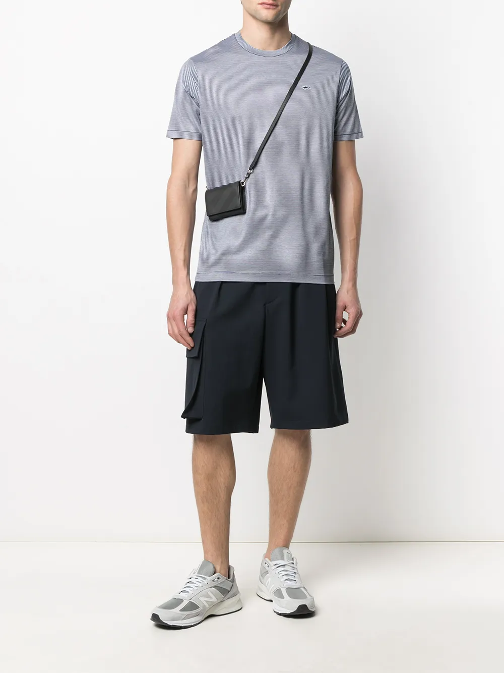 Paul & Shark T-shirt met logopatch Blauw