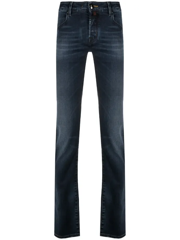 slim leg denim jeans