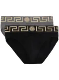 Versace set of two Medusa-head motif briefs - Grey