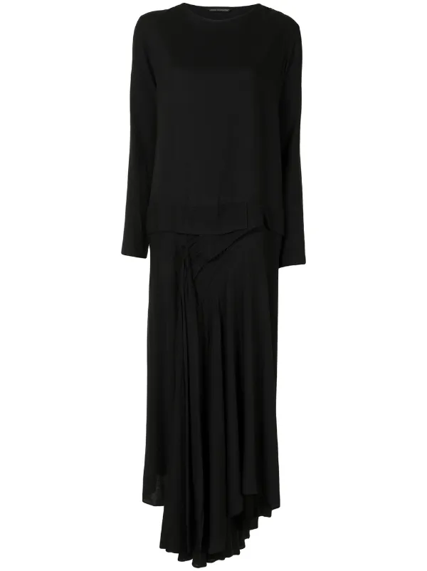 Yohji Yamamoto Draped Knit Dress - Farfetch