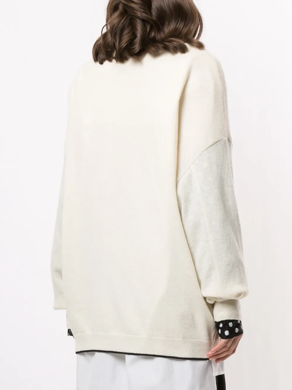 Y's Oversized Wool Jumper In Neutrals