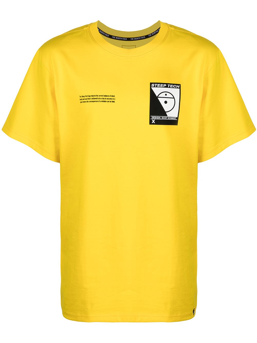 The North Face Logo-print Short-sleeve T-shirt In Yellow