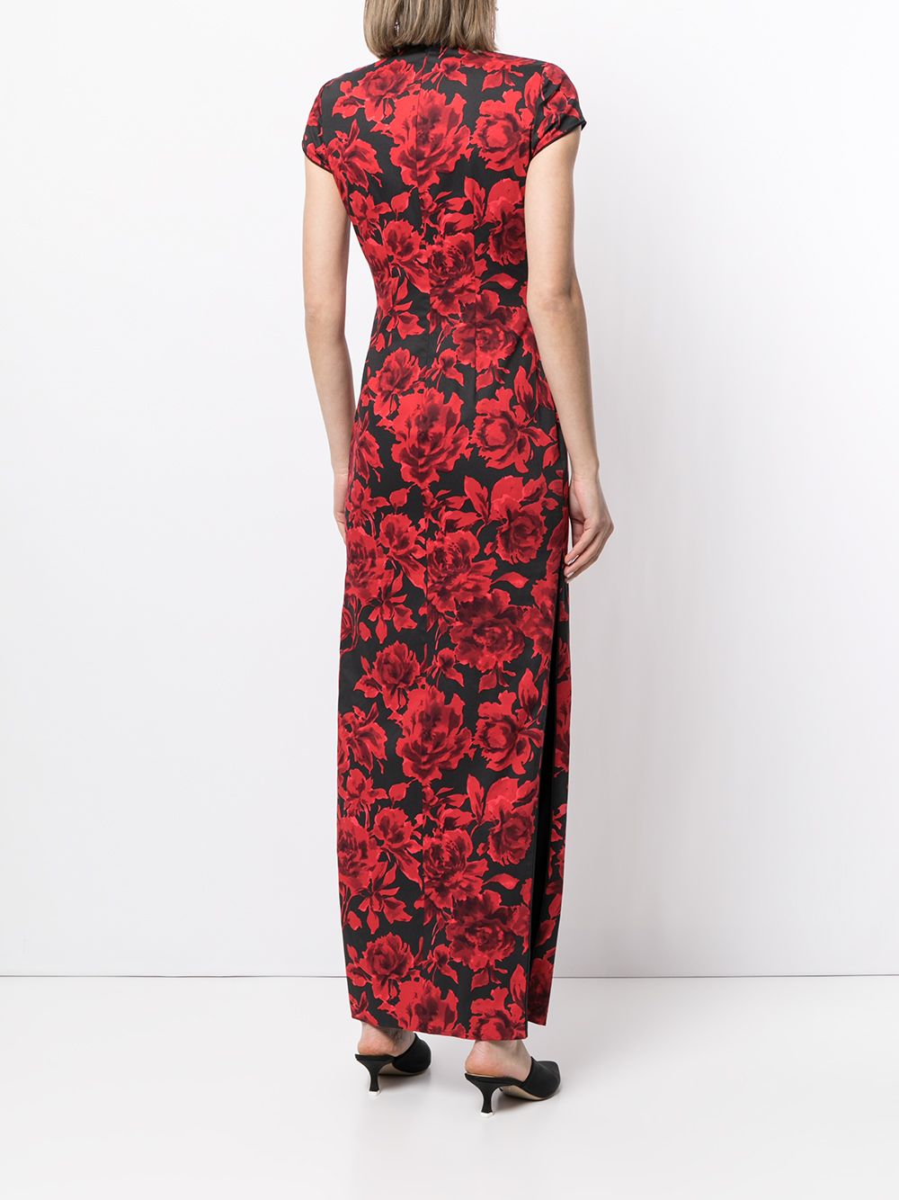 фото Shanghai tang платье макси с цветочным принтом
