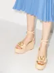 Valentino Garavani Metallic-Espadrilles mit Wedge-Absatz 90mm